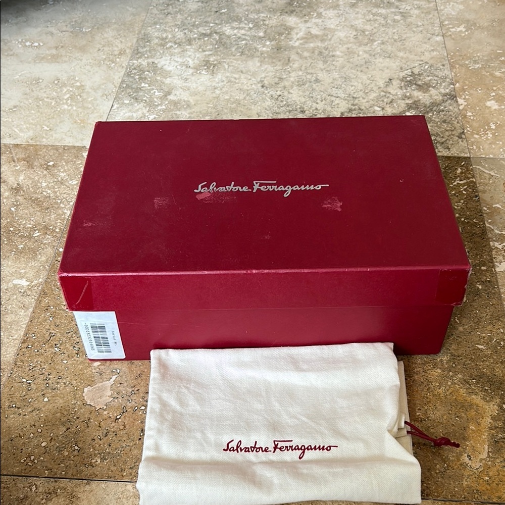 Salvatore Ferragamo Tan Slide Sandals with Metal Detail - Picture 12 of 13